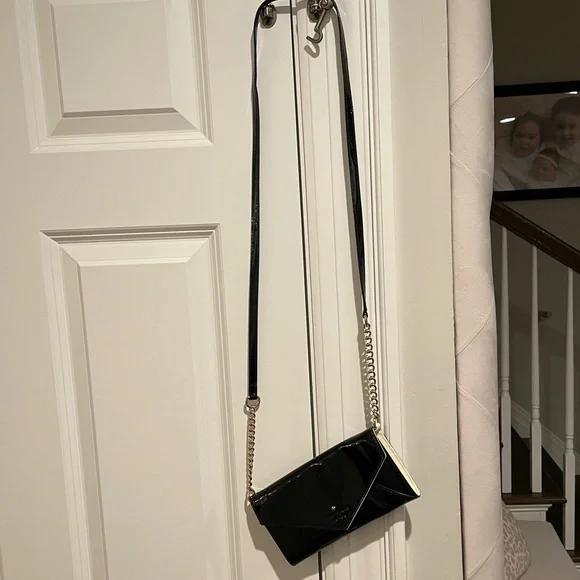 Kate Spade Black Patent Evening Envelope Bag - Picture 9 of 10